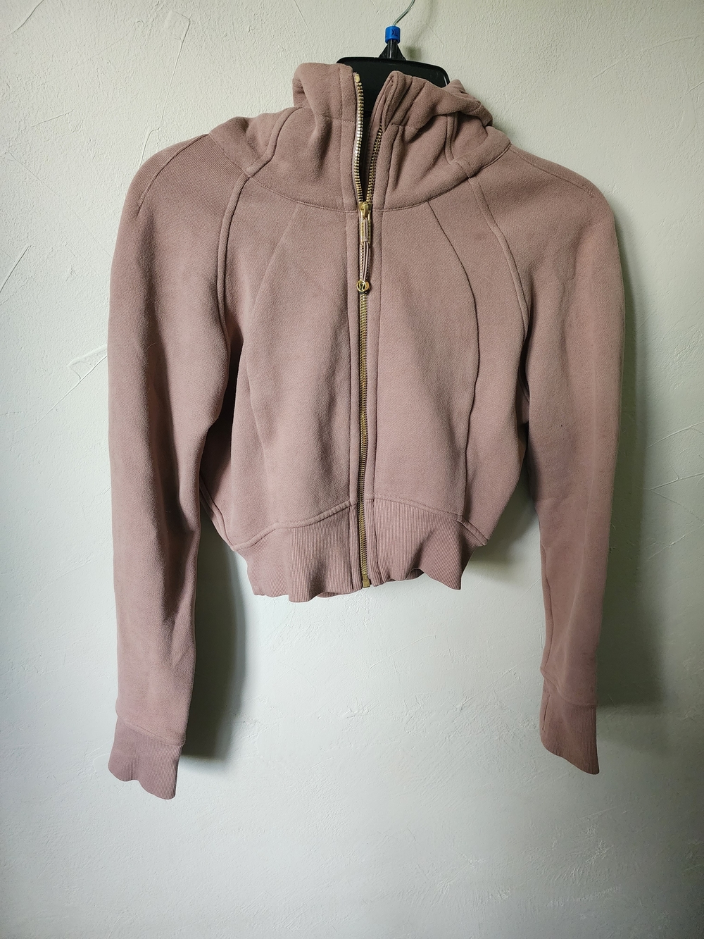 Lululemon Scuba Full Zip Cropped Hooded Jacket Mauve Size 6